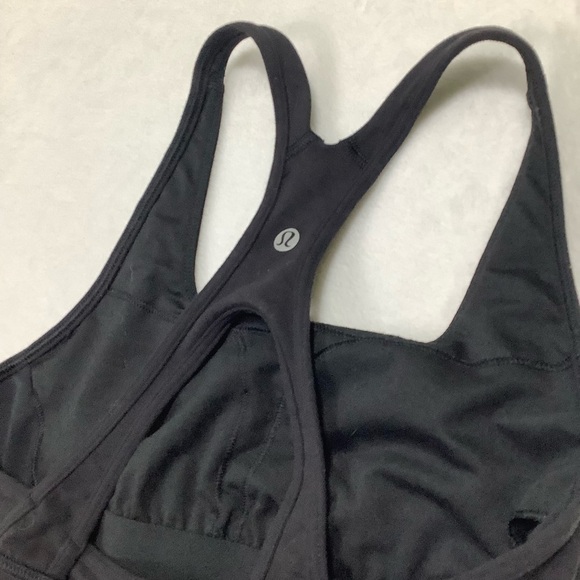 Lululemon Black Racerback Tank Size 4 - Picture 4 of 6